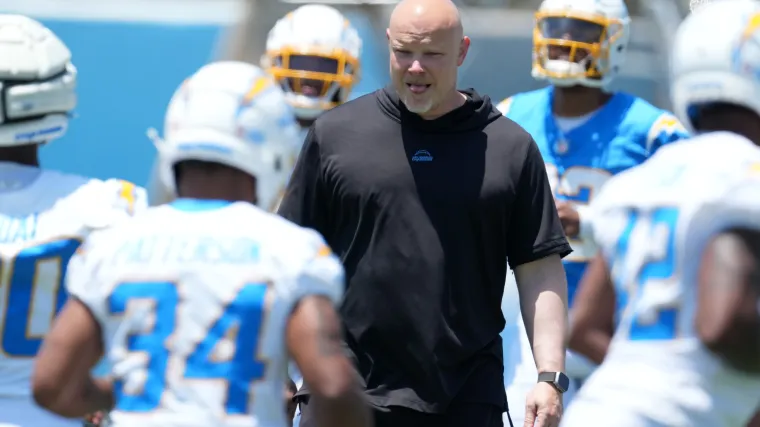 Chargers executive director of player performance coach Ben Herbert during organized team activities