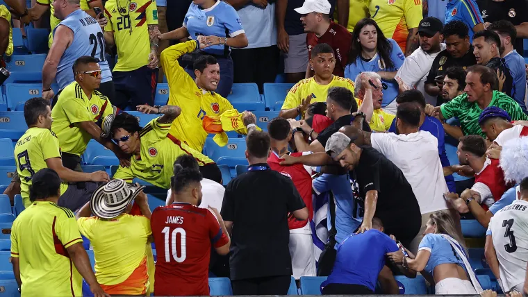 Uruguay Colombia fight pelea Copa America 2024 071024