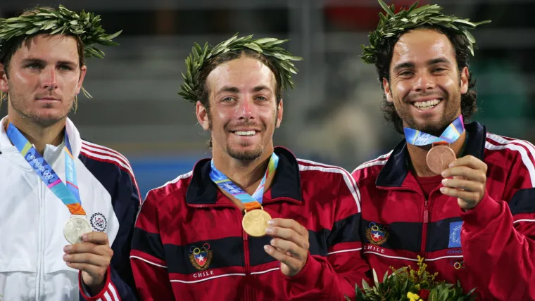 Tennis Athens 2004 Nicolas Massu Mardy Fish Fernando Gonzalez