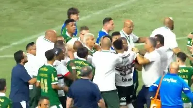 Palmeiras x São Paulo briga