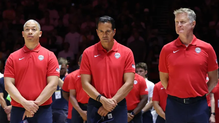 Tyronn Lue, Erik Spoelstra and Steve Kerr