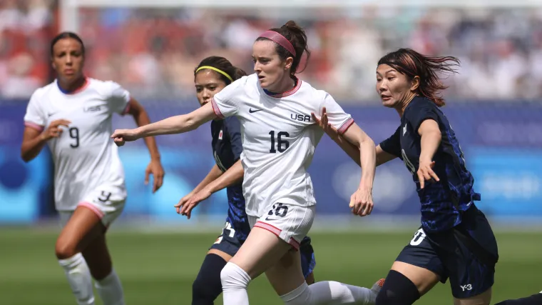 Rose Lavelle of USA vs. Japan at 2024 Olympics