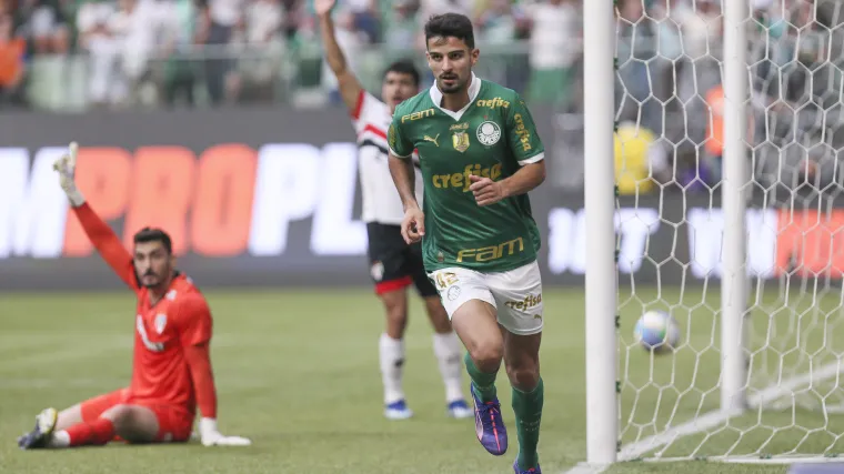 Flaco López no clássico Palmeiras x São Paulo