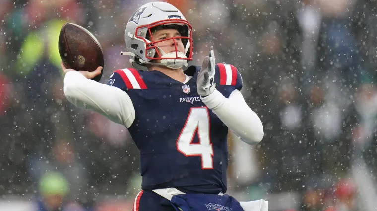 Patriots Bailey Zappe - Mandatory Credit: David Butler II-USA TODAY Sports