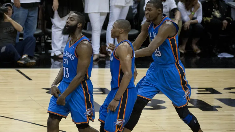 James Harden, Russell Westbrook, Kevin Durant