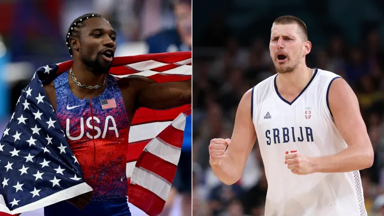 Noah Lyles Nikola Jokic 081824