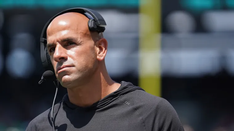 Robert Saleh wears headset