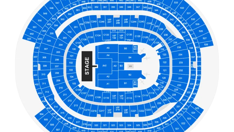 Sofi Stadium concert seating chart