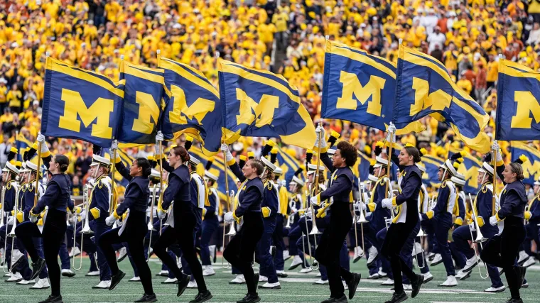 The Michigan Wolverines marching band