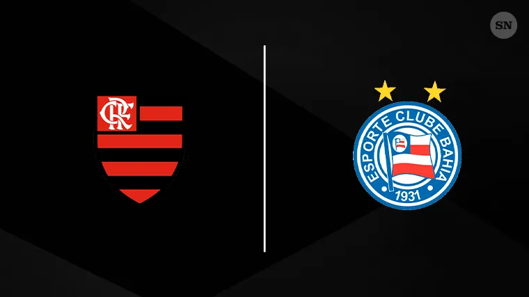 Escudos de Flamengo e Bahia