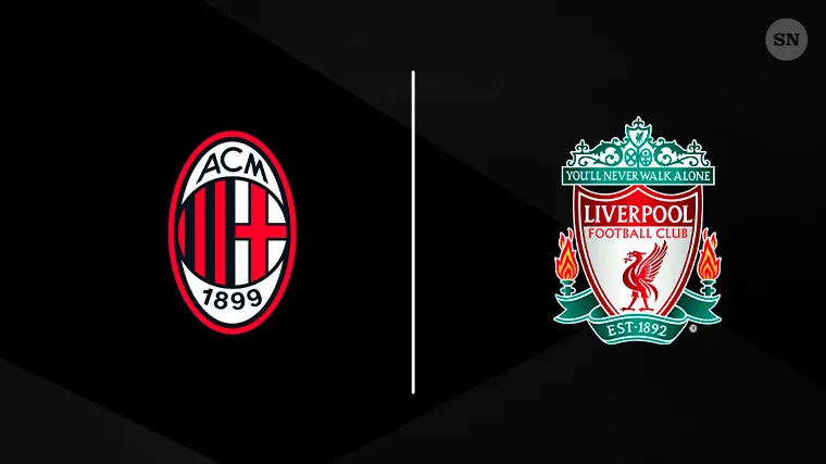 Escudos de Milan e Liverpool