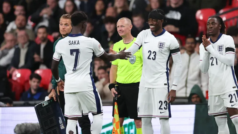 Bukayo Saka and Noni Madueke