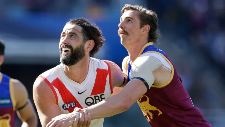 Brodie Grundy (Swans), Joe Daniher (Lions) 09262024