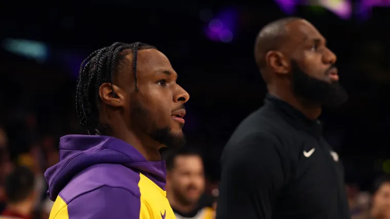 Bronny and LeBron James