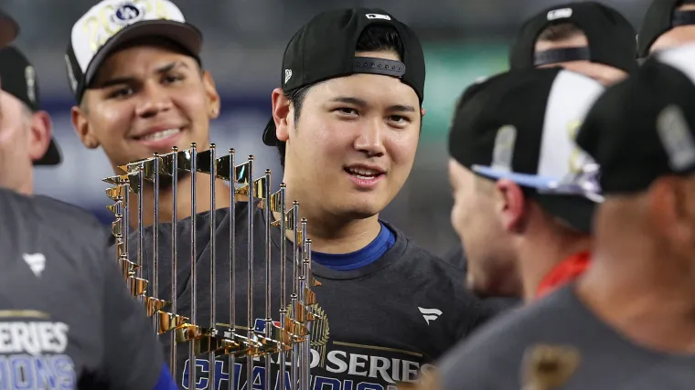 Shohei Ohtani MLB Doders World Series Champion 103024 Getty -AFP-Jiji 大谷翔平 ドジャース 優勝