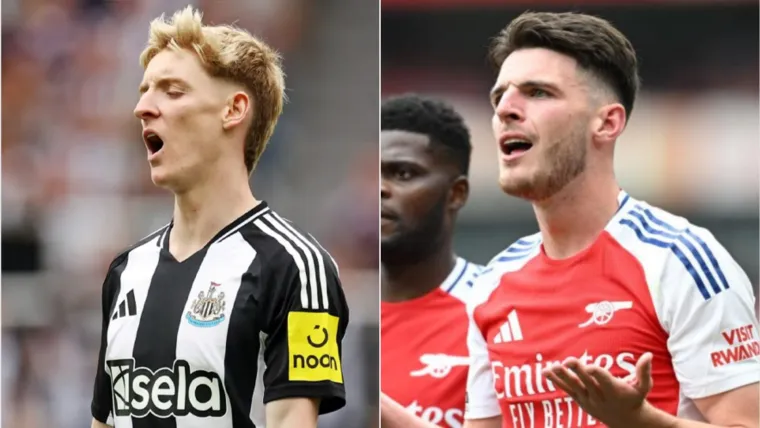 Anthony Gordon Newcastle vs. Declan Rice Arsenal