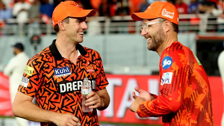 Pat Cummins Daniel Vettori SRH Sunrisers Hyderabad