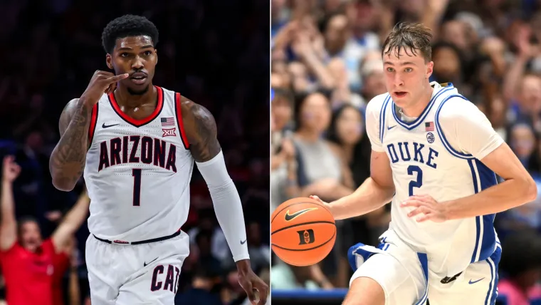 Arizona's Caleb Love and Duke's Cooper Flagg