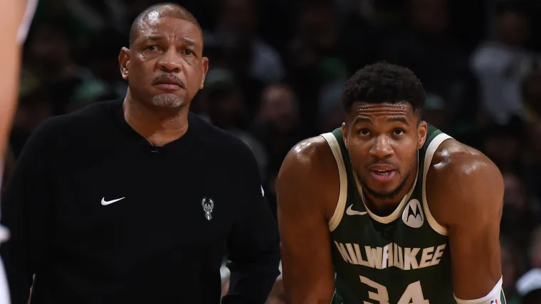 Doc Rivers and Giannis Antetokounmpo