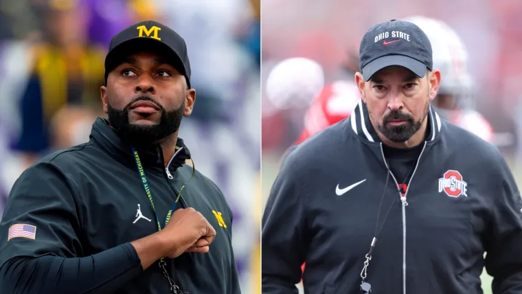 Michigan's Sherrone Moore and Ohio State's Ryan Day