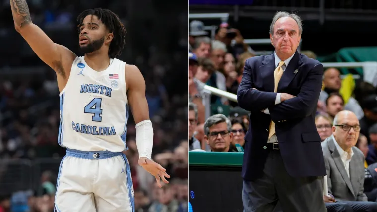 UNC's RJ Davis and La Salle's Fran Dunphy