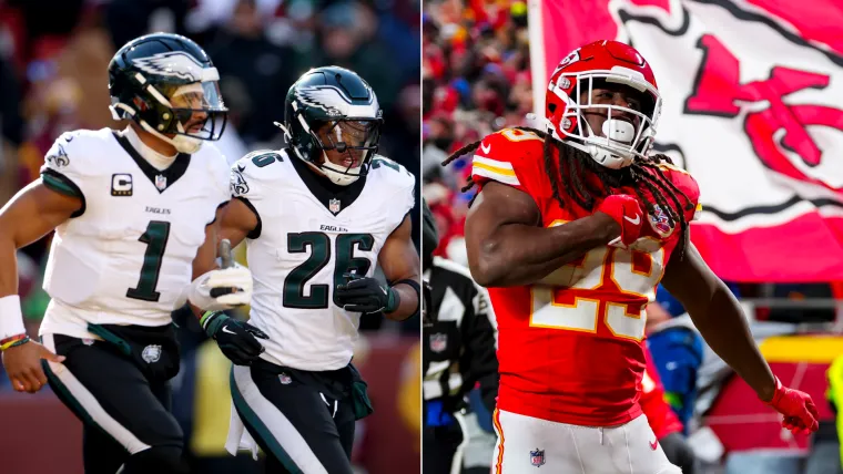Jalen Hurts, Saquon Barkley, Kareem Hunt
