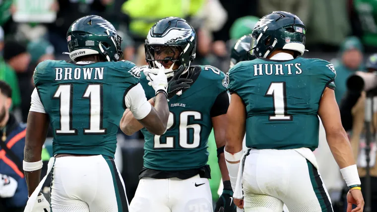 A.J. Brown, Saquon Barkley, Jalen Hurts