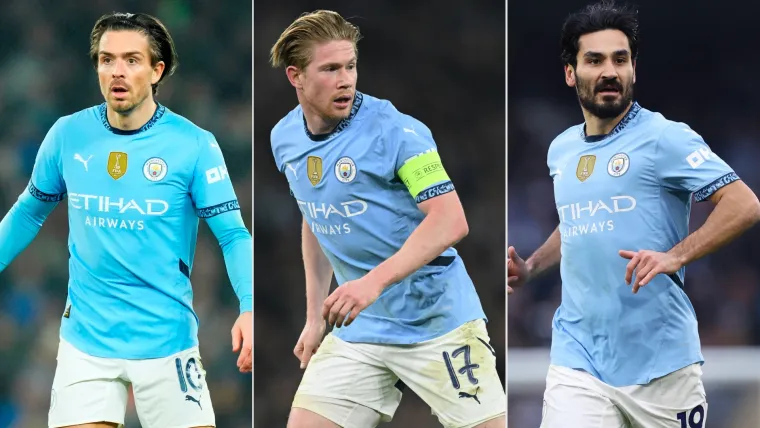 Grealish De Bruyne Gundogan Manchester City 2025