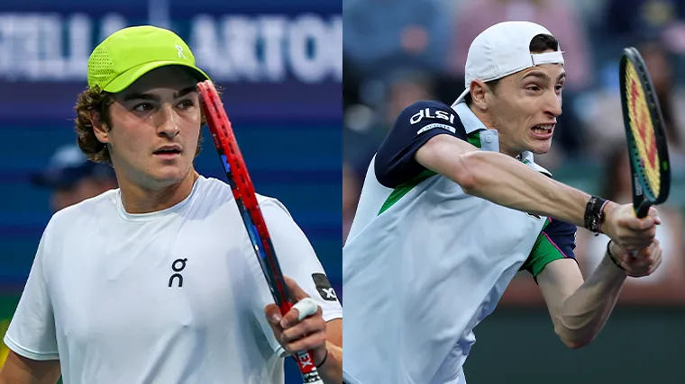 João Fonseca e Ugo Humbert, adversários na segunda rodada do Miami Open