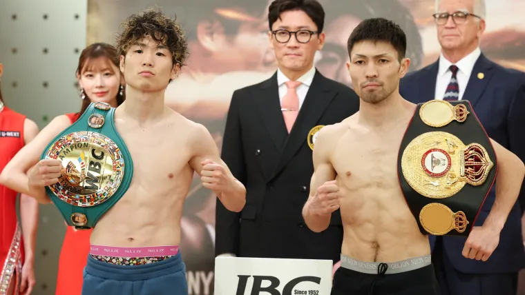 Kenshiro Teraji vs Seigo Yuri Akui after weighin
