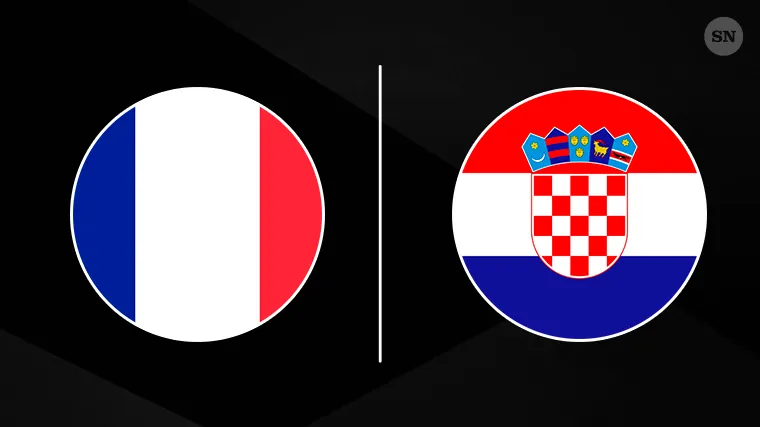 Bandeiras de França e Croácia