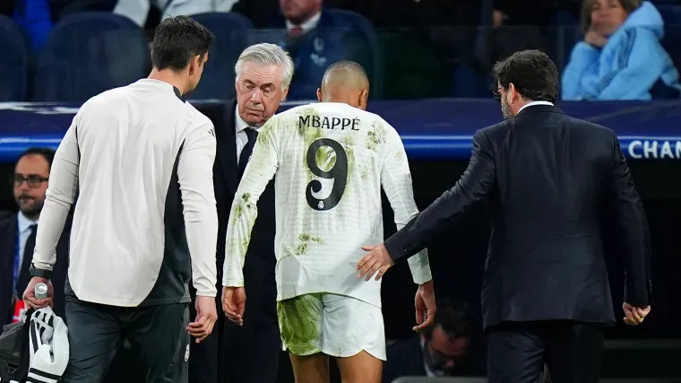 Kylian Mbappe of Real Madrid injury