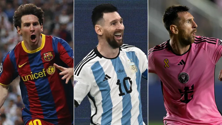 Lionel Messi of Barcelona, Argentina, and Inter Miami split