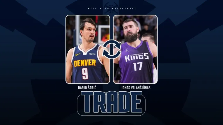 Denver Nuggets Jonas Valančiūnas in exchange for Dario Šarić