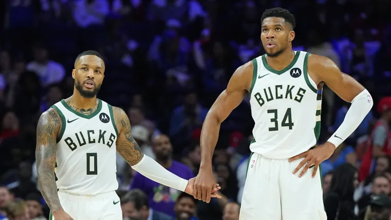 Damian Lillard and Giannis Antetokounmpo