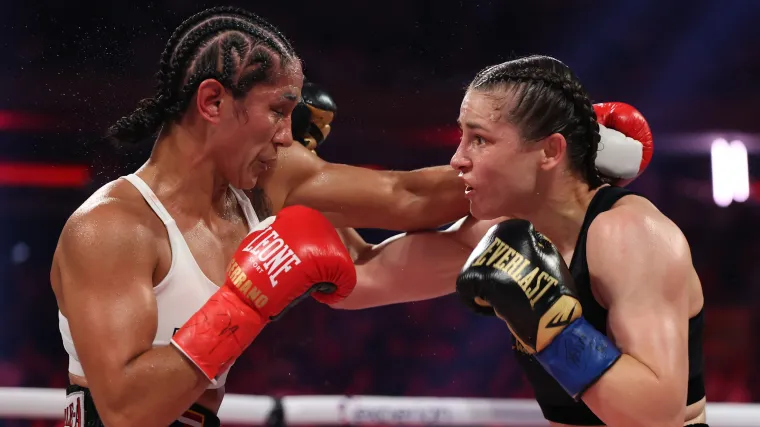 Amanda Serrano and Katie Taylor